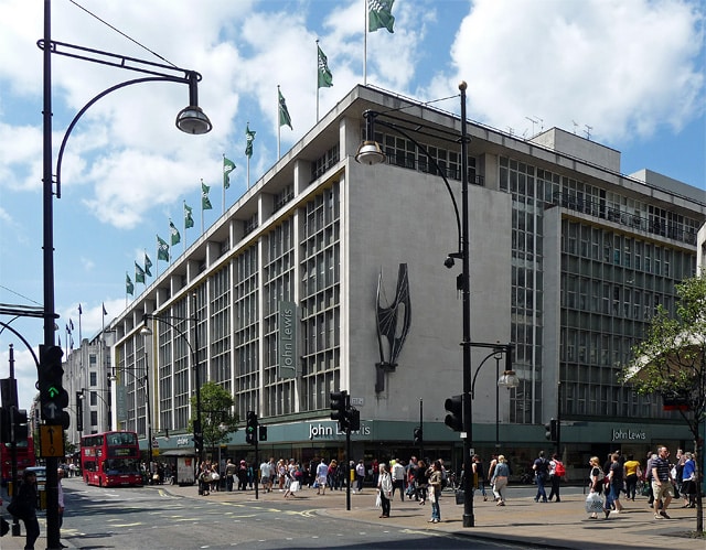 Façade magasin John Lewis sur Oxford Street à Londres