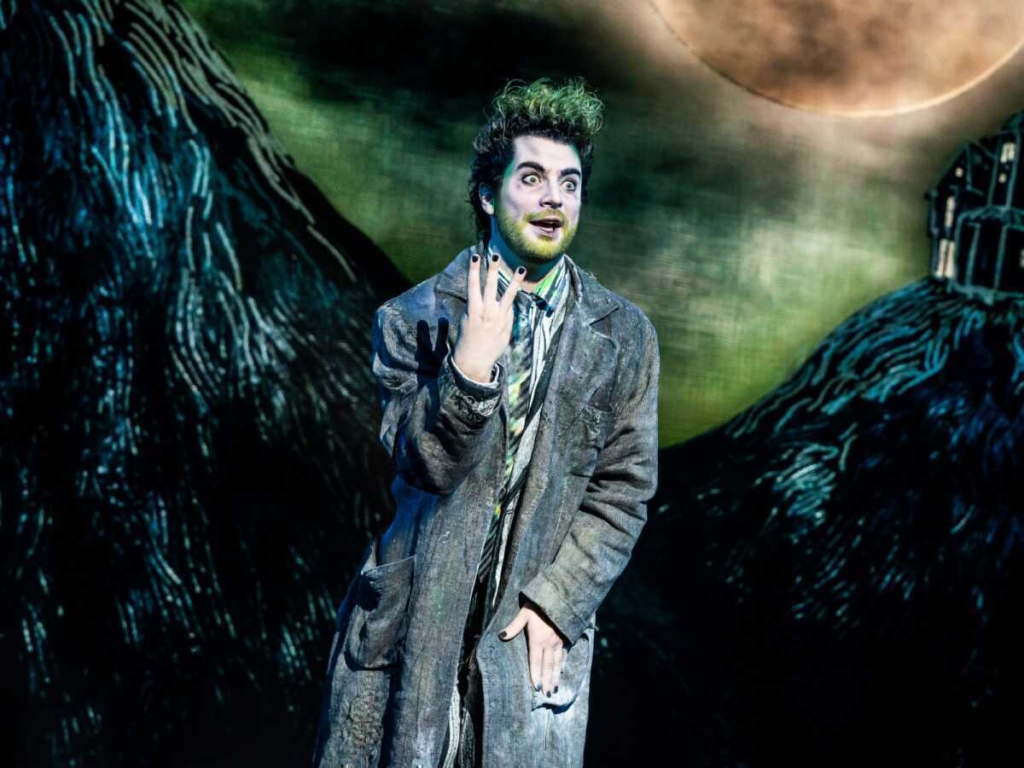 Acteur de la comédie musicale Beetlejuice à Londres