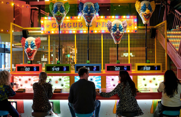 Jeux de fête foraine à Canary Wharf