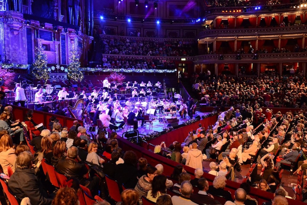 Royal Albert Hall à Londres à Noel