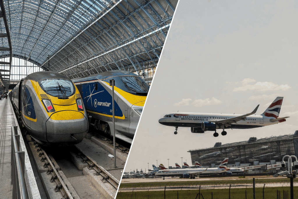 Comparaison train Eurostar contre l'avion