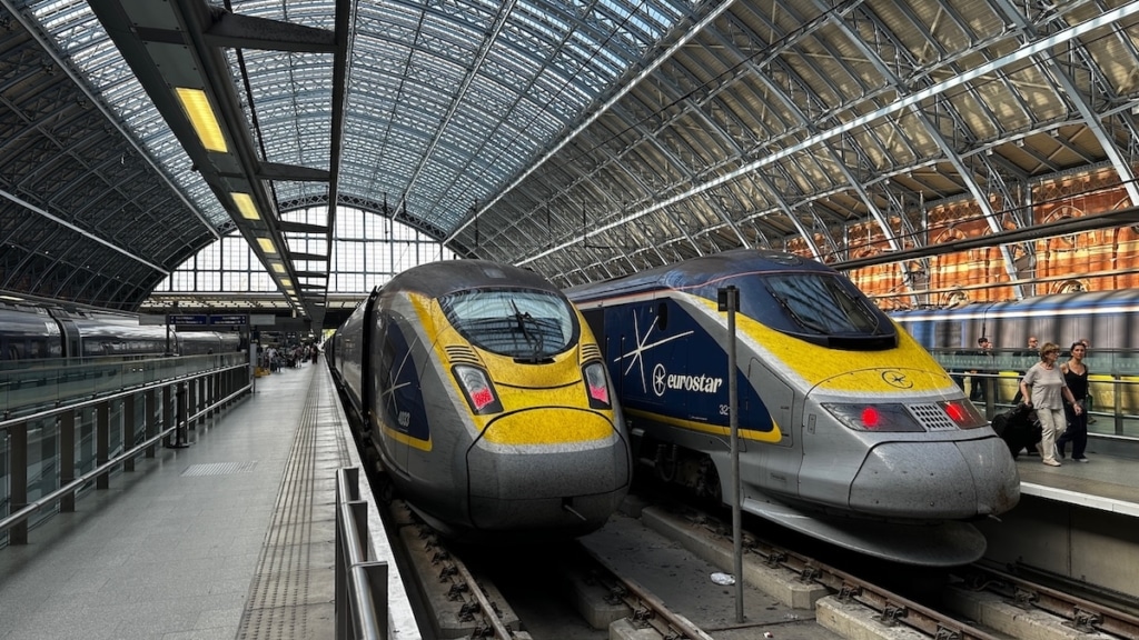 Eurostar à la Gare St Pancras à Londres